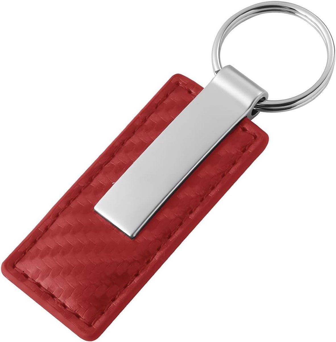 Siliconen sleutelhanger, koolstofvezeleffect, hoogwaardige koolstofvezel autosleutelhanger, premium leer, autosleutelhanger, microvezel leer voor mannen en vrouwen