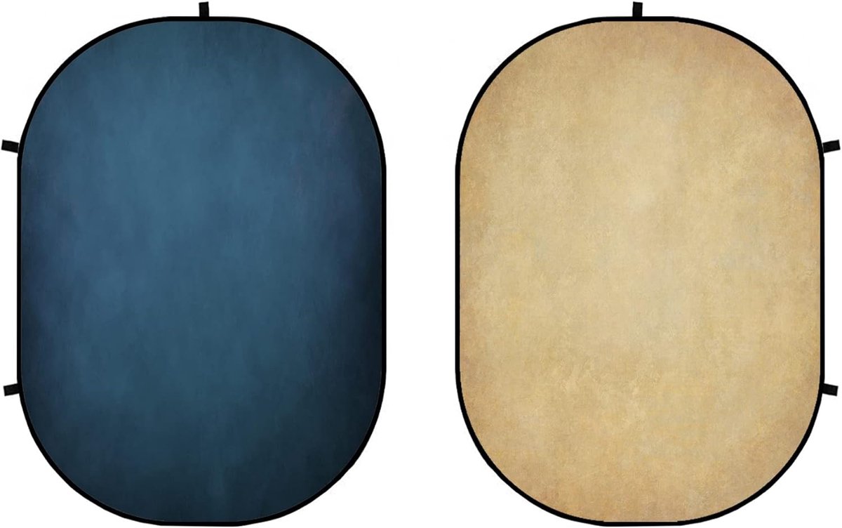 Opvouwbaar achtergrond 1.5x2m Blauw/Beige Fotostudio Rekwisieten