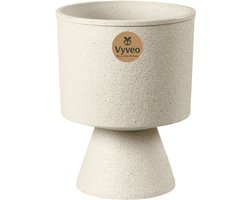 Vyveo - Bloempot Monolith - 40x52 - Créme - Bloempot voor binnen en buiten - Lichtgewicht - Breukbestendig - Vorstbestendig - UV-bestendig