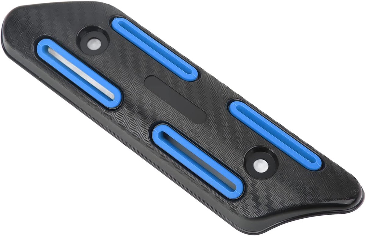 Hitteschild, Uitlaatpijp Warmtebescherming Universeel voor Scooters voor Motorfietsen (Blauw)