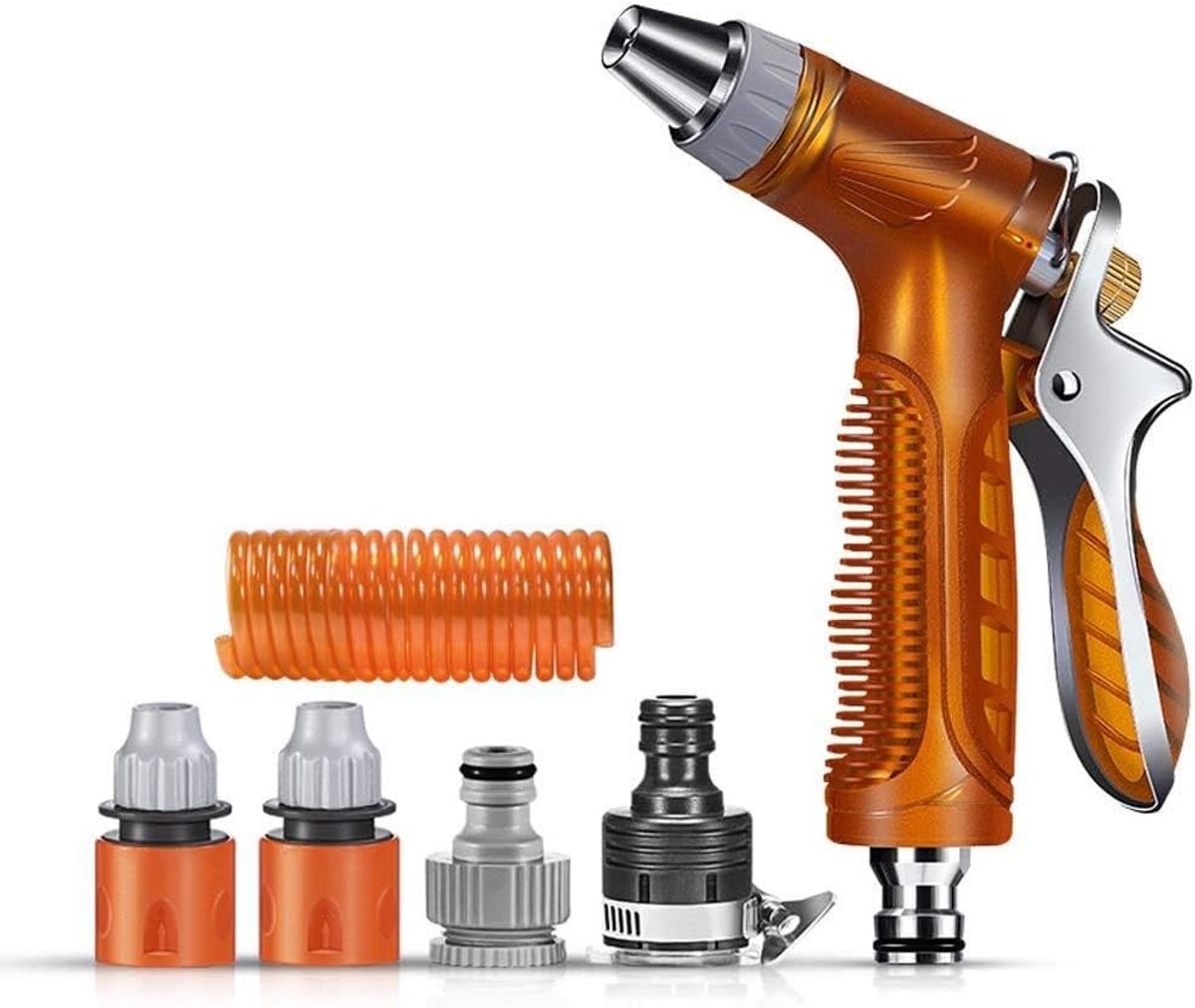Tuinslang intrekbare slang met koperen hulpstukken/functie 8 de sproeier mondstuk/speciale hoge druk wassen waterstralen - voor tuin water geven, schoonmaken