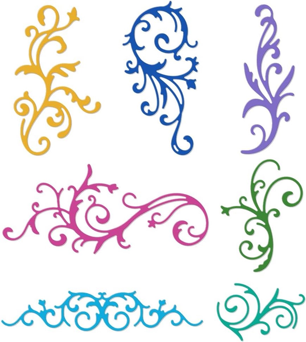 Stanssjablonen met retro rankenbloemen rand kaartenframe stanssjabloon bruiloft decoratief randpatroon embossjablonen voor het maken van zelfgemaakte kaarten