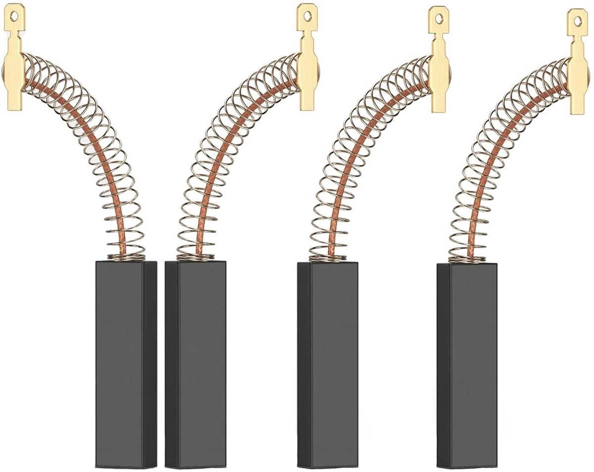 4 stuks koolborstels 42 x 12,5 x 5 mm voor elektromotor, wasdroger, universele koolborstel, voor Bosch Siemens Balay