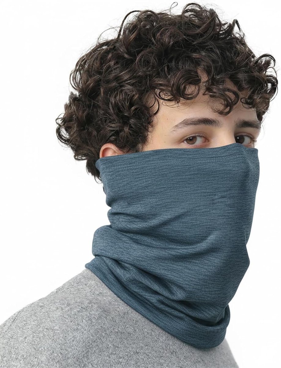 UV-bescherming halsdoek, colsjaal, halswarmer, sjaal, licht, zacht, winddicht, voor wandelen, fietsen, motorrijden, vissen, voor heren, dames, jongeren en senioren