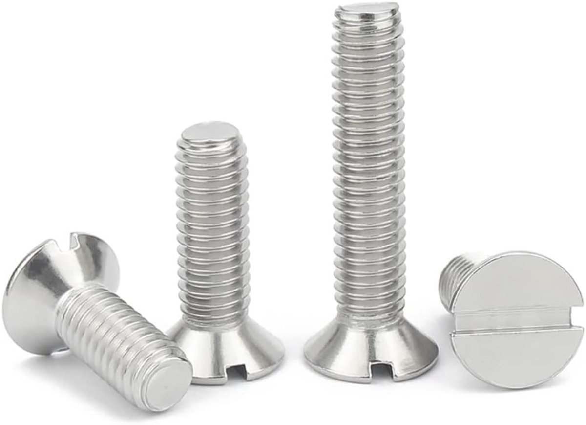 Sleufschroeven Verzonken schroeven Gegroefde schroeven met platte kop M4×12mm, 30 pcs