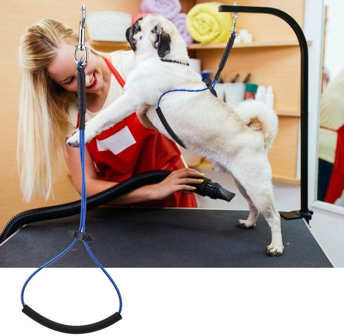 Harnas voor toilettafel, touw met gesp, bevestiging voor honden