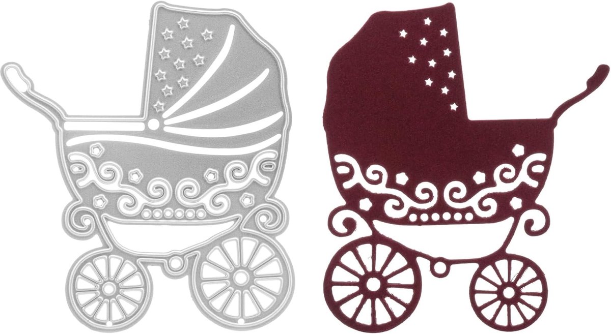 Stanssjabloon: kinderwagen