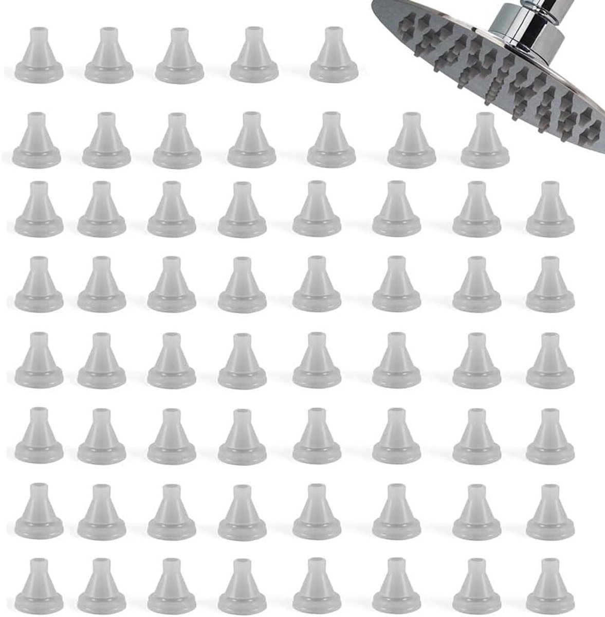 60 reservesproeiers van siliconen voor sproeikop reparatiesproeier voor douchekop vervanging