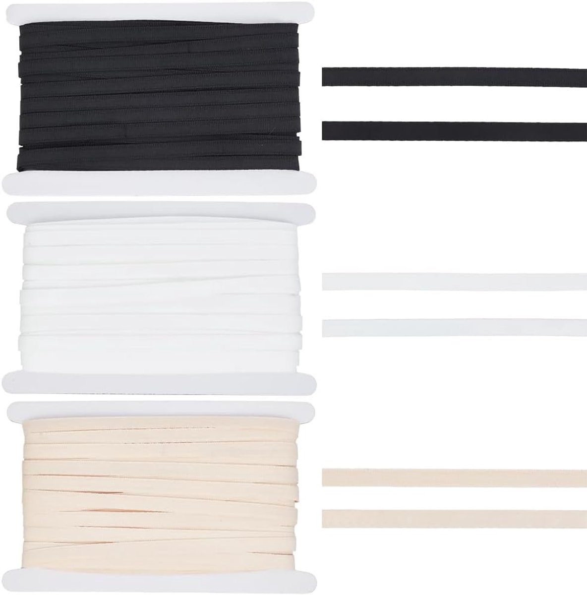 24,99 m 10 mm 3 kleuren polyester beklede korsetbaleinen Korsetbaleinen Beha-baleinen Gereedschap Channeling Tape Naai-accessoires Lint voor het naaien van korsetten Bruidsjurken DIY-knutsel