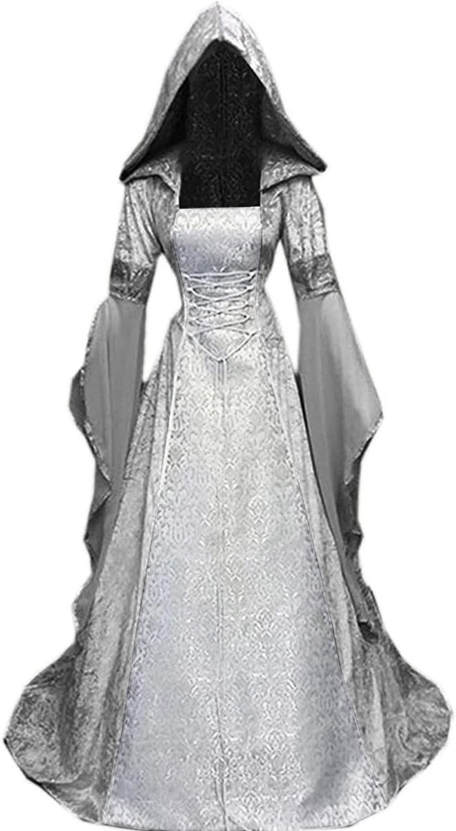 Kostuum dames middeleeuws renaissance met capuchon kleding gothic jurk Victoriaans carnaval jurken cosplay kostuum