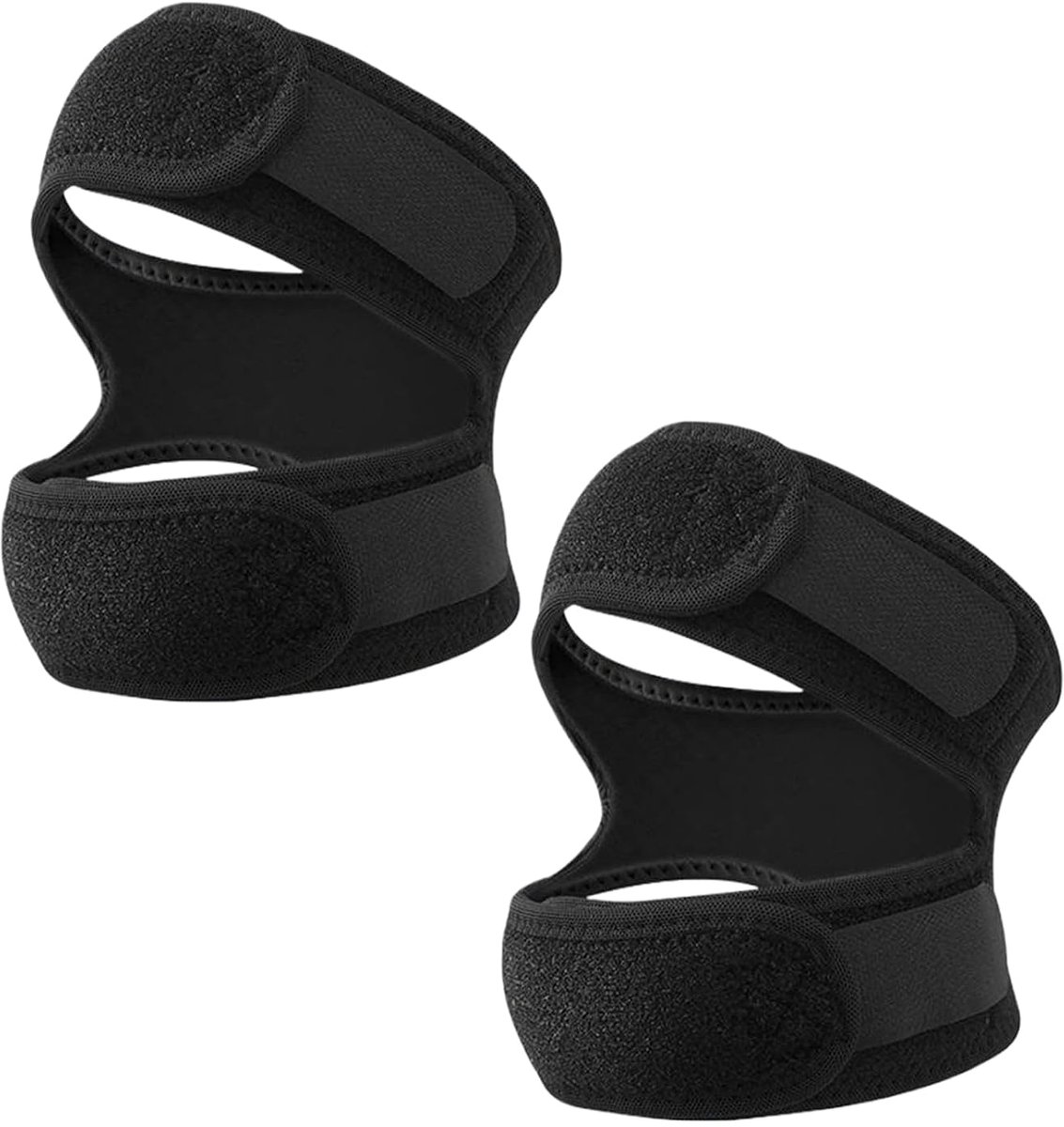 2 stuks patella stabiliserende kniebandage, verstelbare kniebandage voor mannen en vrouwen, patellapeesbandage, ademende kniebandage, voor voetbal, basketbal, hardlopen, kniebuigingen, artritis