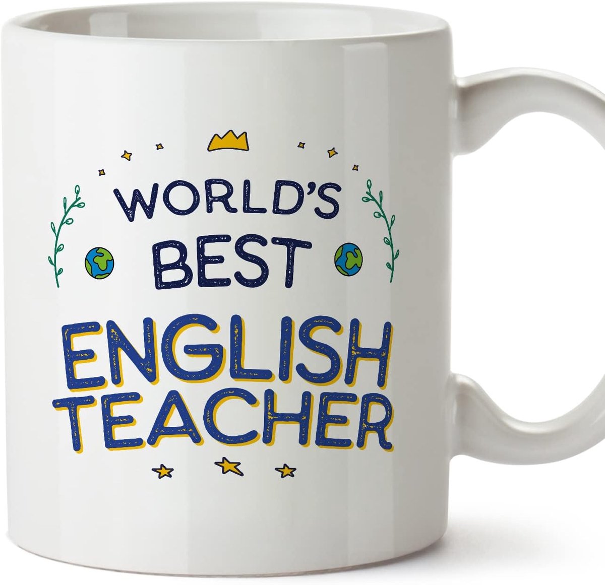 Engelse lerarenmok - in het Engels - World's Best - Grappig cadeau voor collega's - keramische mok van 325 ml