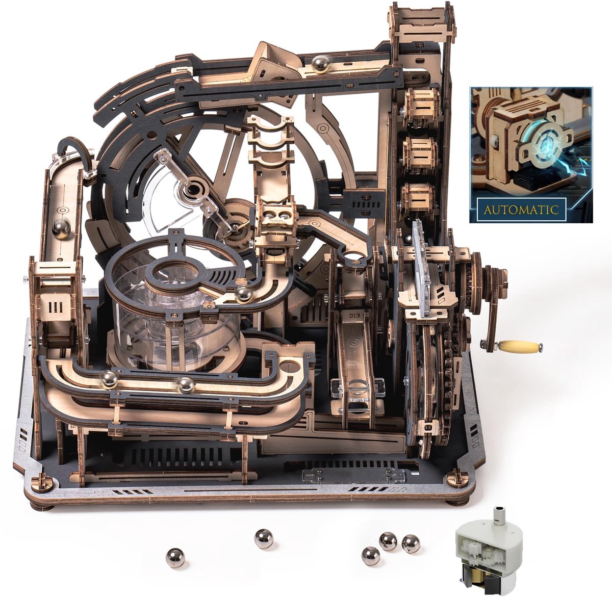 Omgoods - 3D Houten Puzzel Marble Run Model Kit voor Volwassenen
