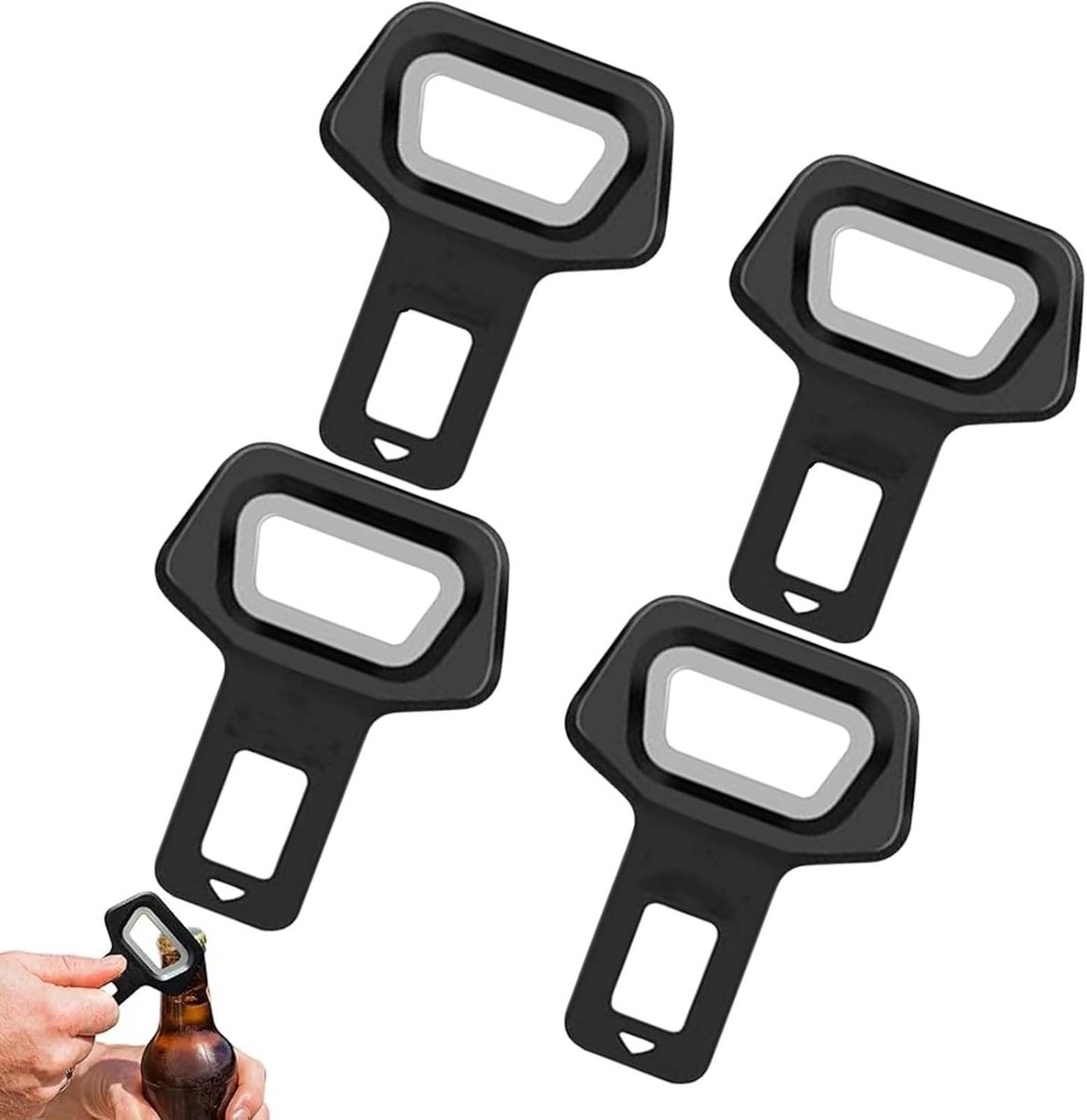 Mortier flesopener - RVS - 2-in-1 Bieropener met Veiligheidsgordeladapter - Multifunctioneel voor Camping en Bar