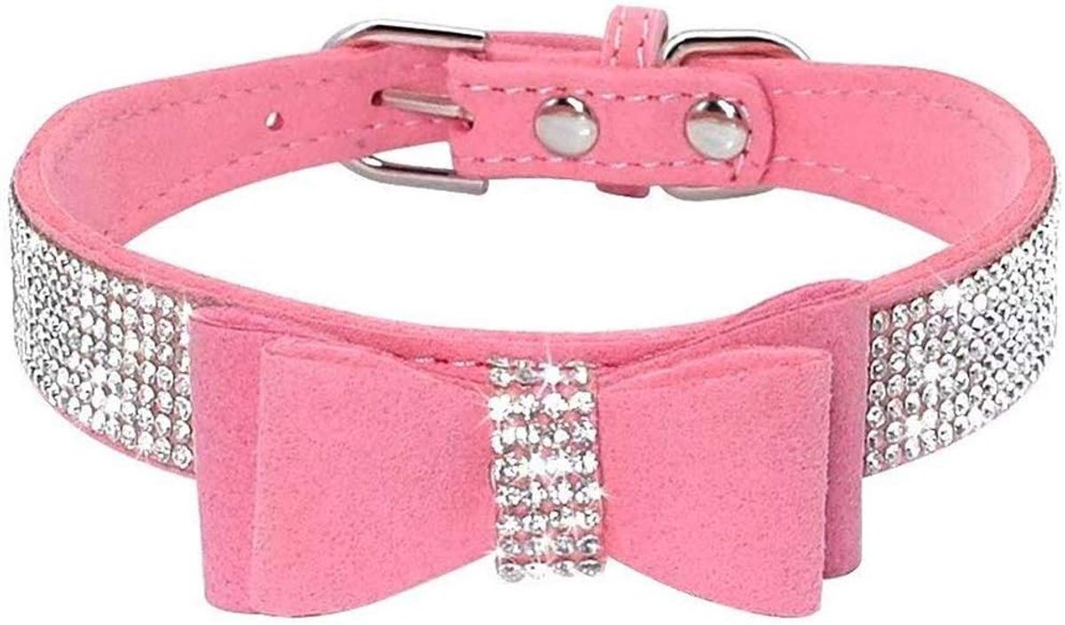 Strass Hondenhalsband, Leuke Oogverblindende Strass Halsband voor Honden, Kristallen Diamant Hond Kat Kraag, Halsbanden voor Huisdieren met Strass Steentjes | oppervlaktevezelmateriaal, waterdiamanten, kleine en middelgrote afmetingen