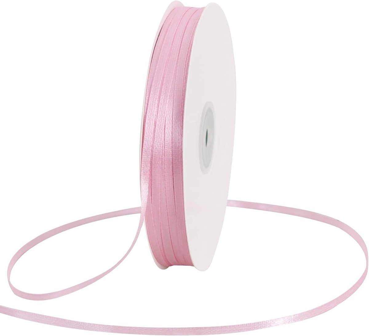 1/8 Inch x 200 Yards Roze Dunne Effen Satijnen Lint Gigantische Spoel Dubbelzijdige Linten voor Ambachten Opknoping Tags Uitnodigingskaart Ballonnen Boeket Haar Geschenkverpakking