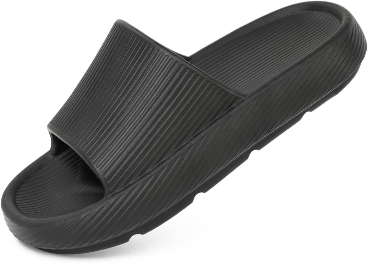 Pantoffels voor dames en heren, lichte EVA-badschoenen met zachte zool, antislip wolkendesign, slippers voor badkamer, sauna, indoor