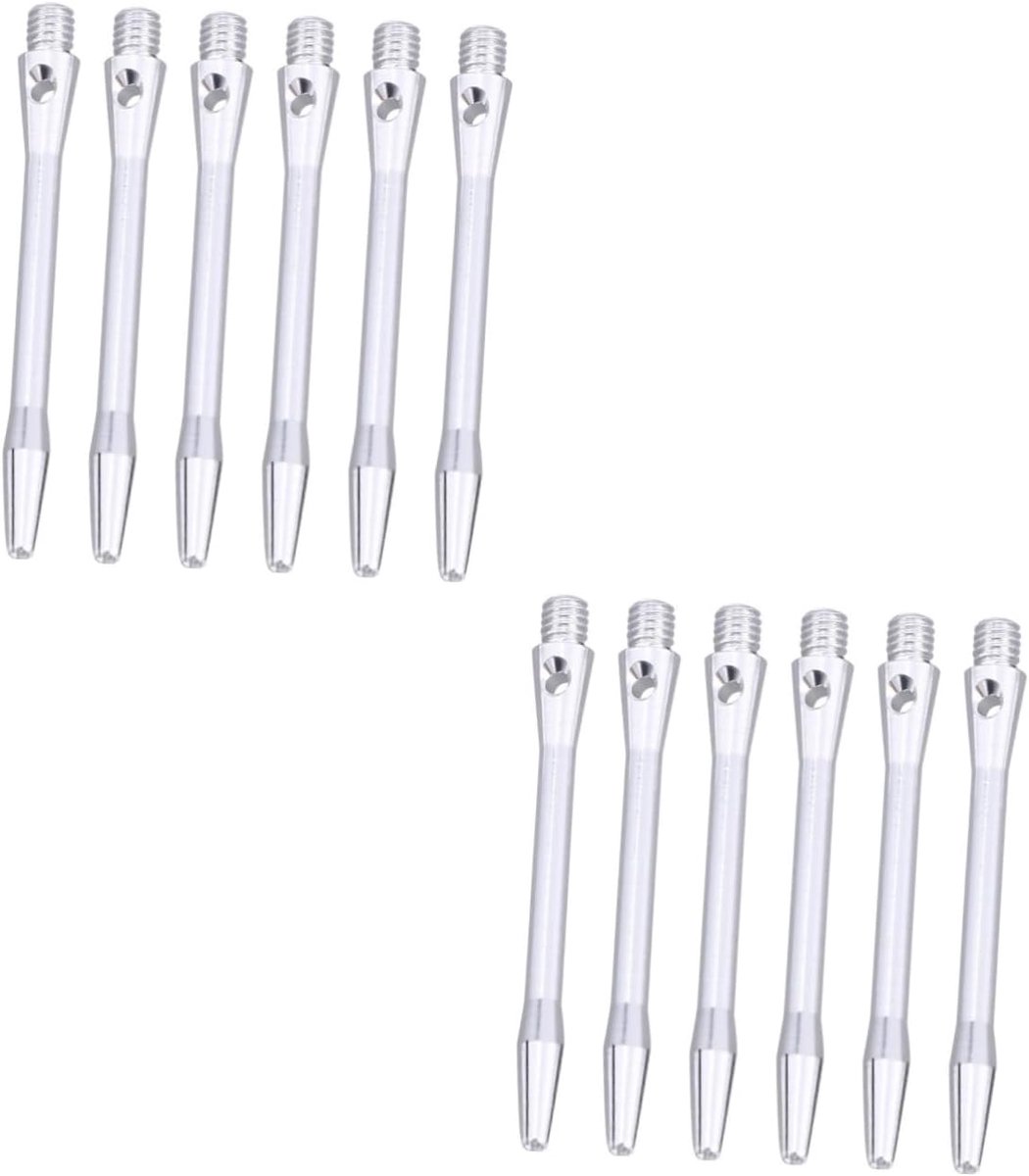 Dartschachten Aluminium - Dartpijlen Accessoires - Darts Spelen - Standaard 2BA Schroefdraad - 48 mm - Zilver