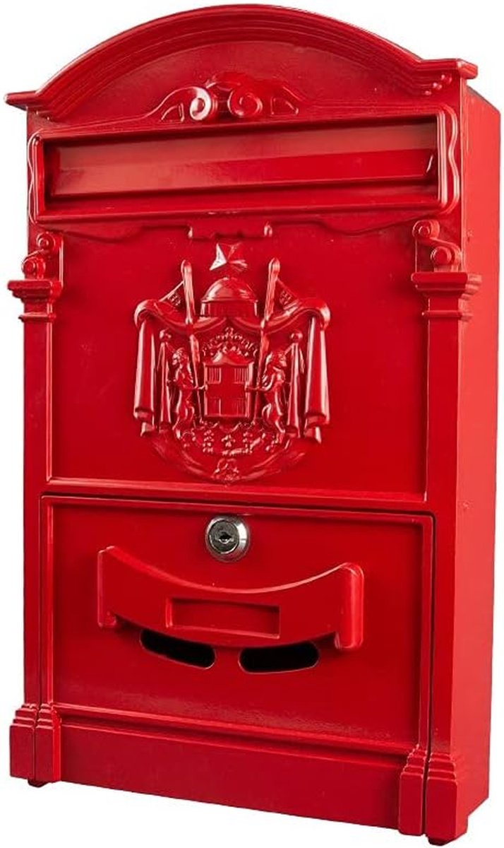Wandmontage Brievenbus - Brievenbus Pakketbox - Post Veilig Opslaan - Groot Capaciteit - N.v.t. - Rood