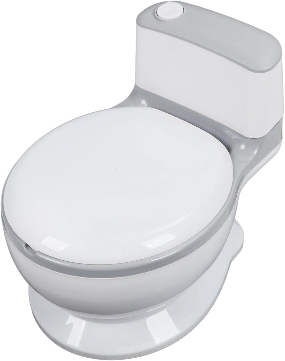 Kindertoilet - Zindelijkheidstrainer Potje - Baby Zindelijk Maken - Verstelbaar Ergonomisch Ontwerp - 40 x 29 x 2.5 cm - Grijs