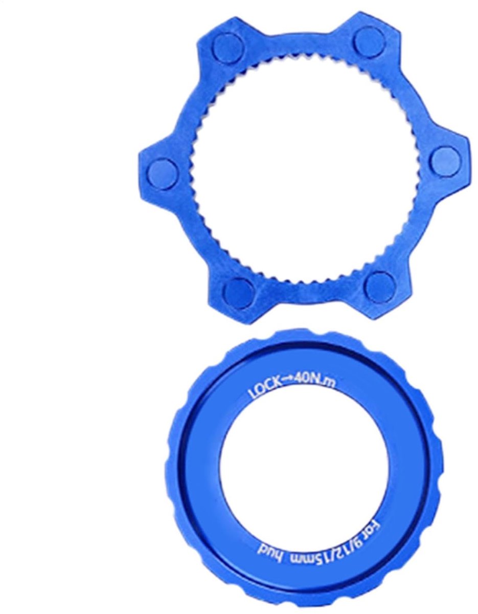 Fietsrem Adapter - Lockring Set - Fietsen Verbeteren - Eenvoudige Montage - 11 cm Buitendiameter - Blauw