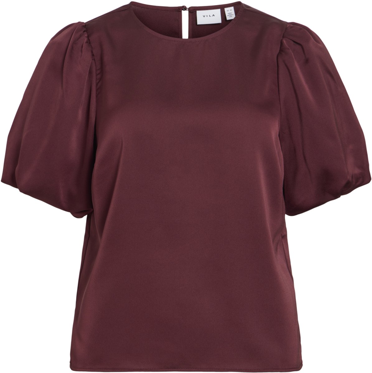 Vila T-shirt Viellette 2/4 Satin Puff Top - Noos 14107986 Port Royale Dames Maat - 34