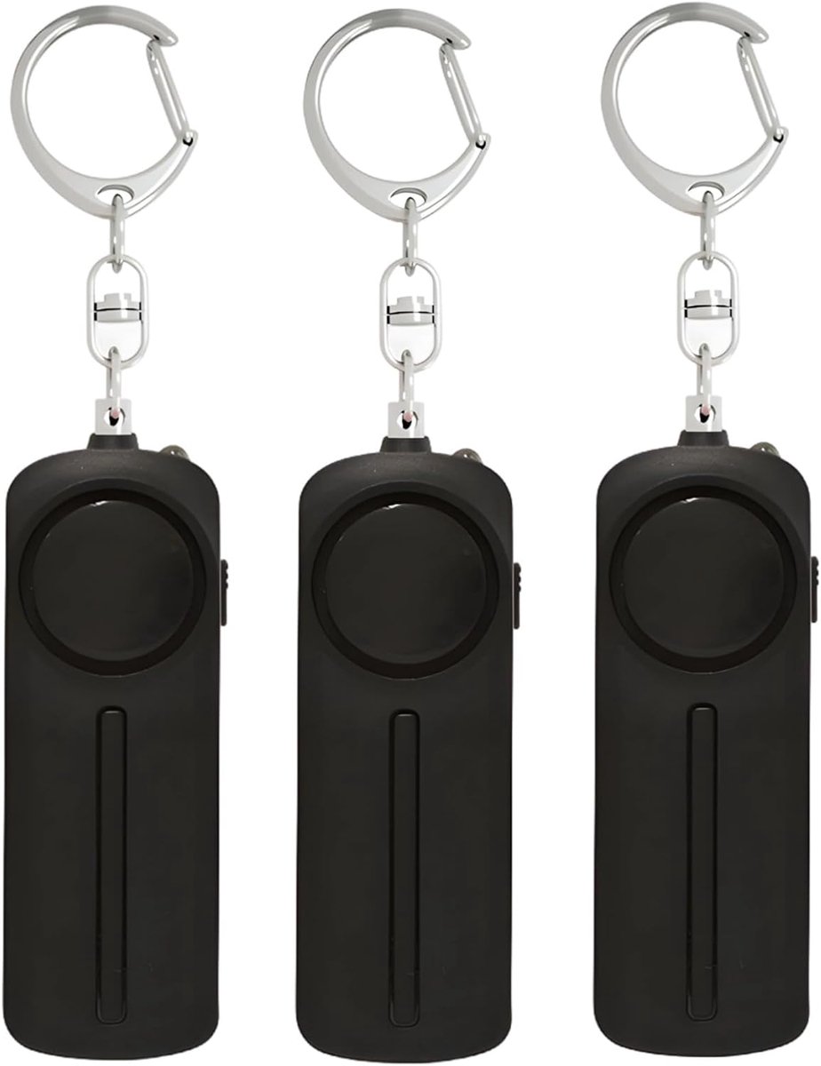 Veiligheidsalarm Set - Persoonlijke Alarmen - Noodsituaties Melden - 130 dB Luid Geluid - 3 Stuks - Zwart