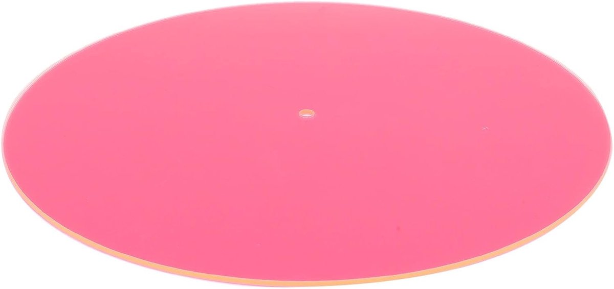 Platenspeler Mat - Slipmat Acryl - Muziek Luisteren - Vermindert Statisch - 12 Inch - Transparant Roze