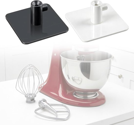 Kneedhaak Opzetstuk - Mengaccessoire Blender - Deeg Mengen - Robuuste Constructie - 48 x 48 x 22 mm - Zwart/Wit — afbeelding 4