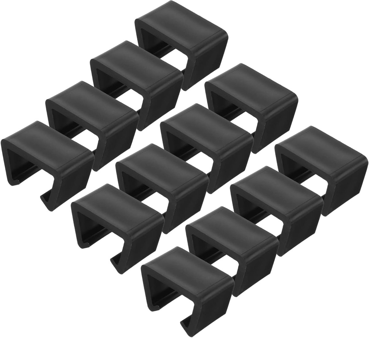 Bank Bevestigingen - Meubelclips - Tuinmeubels Stabiliseren - Voorkomt Beweging - 12 Stuks - Zwart