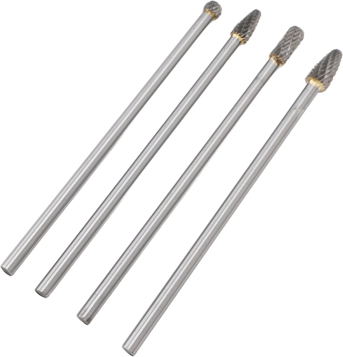 Metaalvijlen Set - Roterende Bramen - Metaal Bewerken - Dubbel Gesneden - 15 cm Schacht - Zilverkleurig