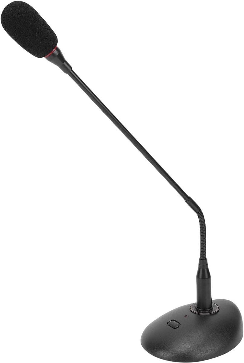 Conference Microfoon - Desktop Microfoon XLR Microfoon - Vergaderingen Presenteren - Flexibele Zwanenhals - 47 cm - Zwart