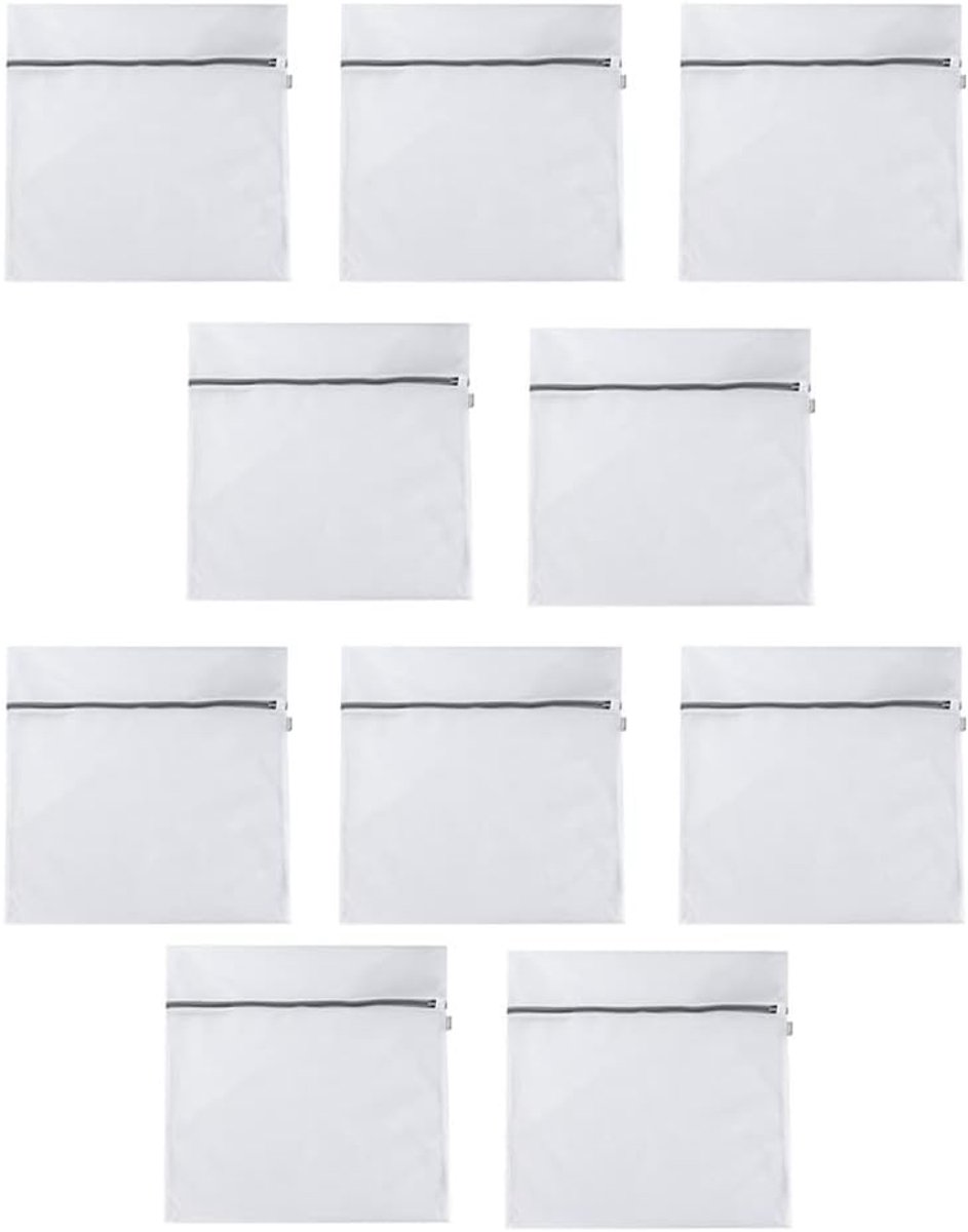 Oversized Waszakken - Mesh Waszakken - Kleding Beschermen - Roestvrije Rits - 60cm x 60cm - Wit