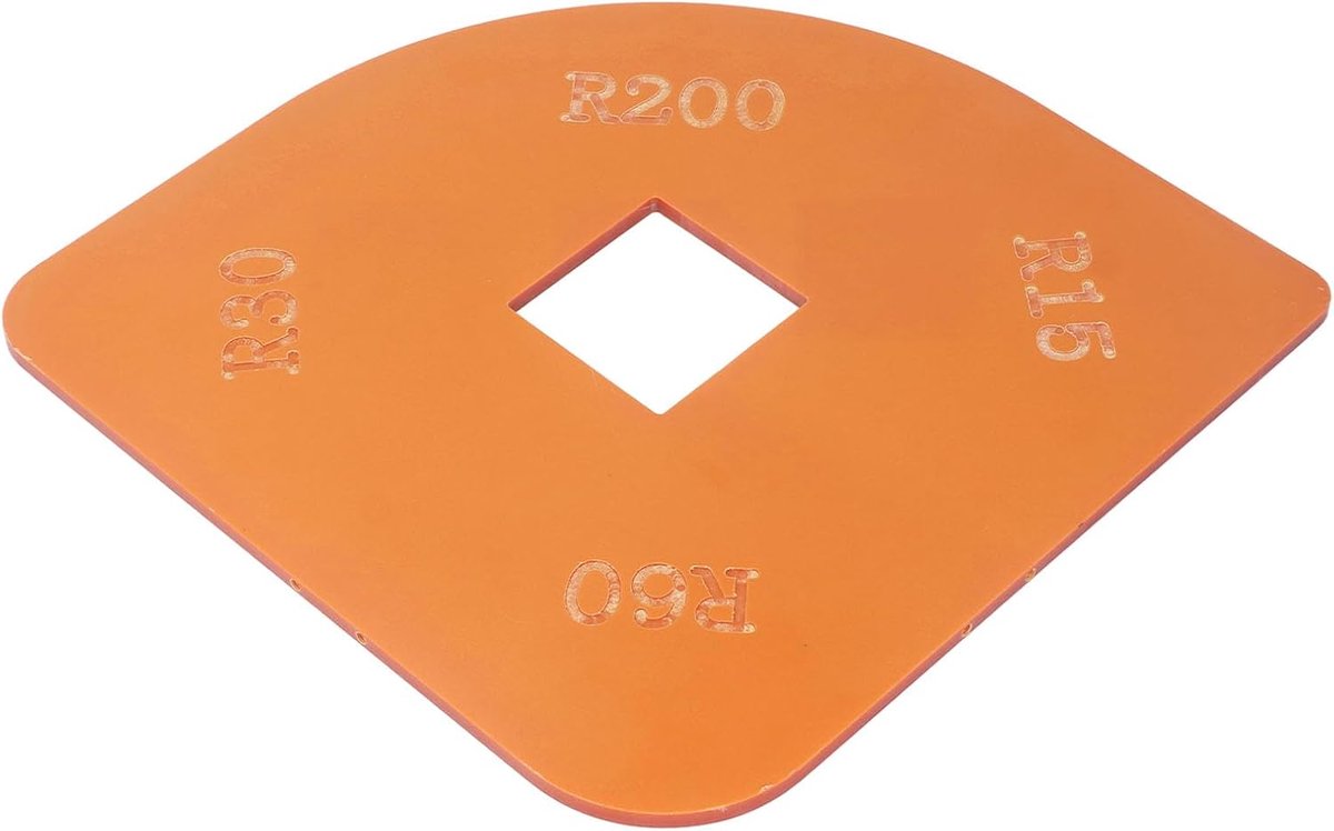 Ronde Hoek Sjabloon - Radiusmal Houtbewerking - Meubels Maken - Vier Radiussen - R15 R30 R60 R200 - Niet gespecificeerd