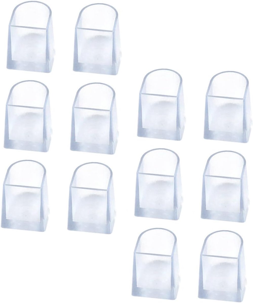 Hielbeschermers - Hakbeschermers - Slijtage voorkomen - Antislip PVC - 12 stuks - Transparant