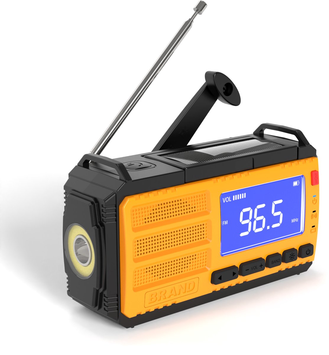 Noodradio FM/AM – 10000mAh Powerbank, Zaklamp, SOS-Alarm, Kompas, Handzender – Voor Reizen, Camping & Noodsituaties