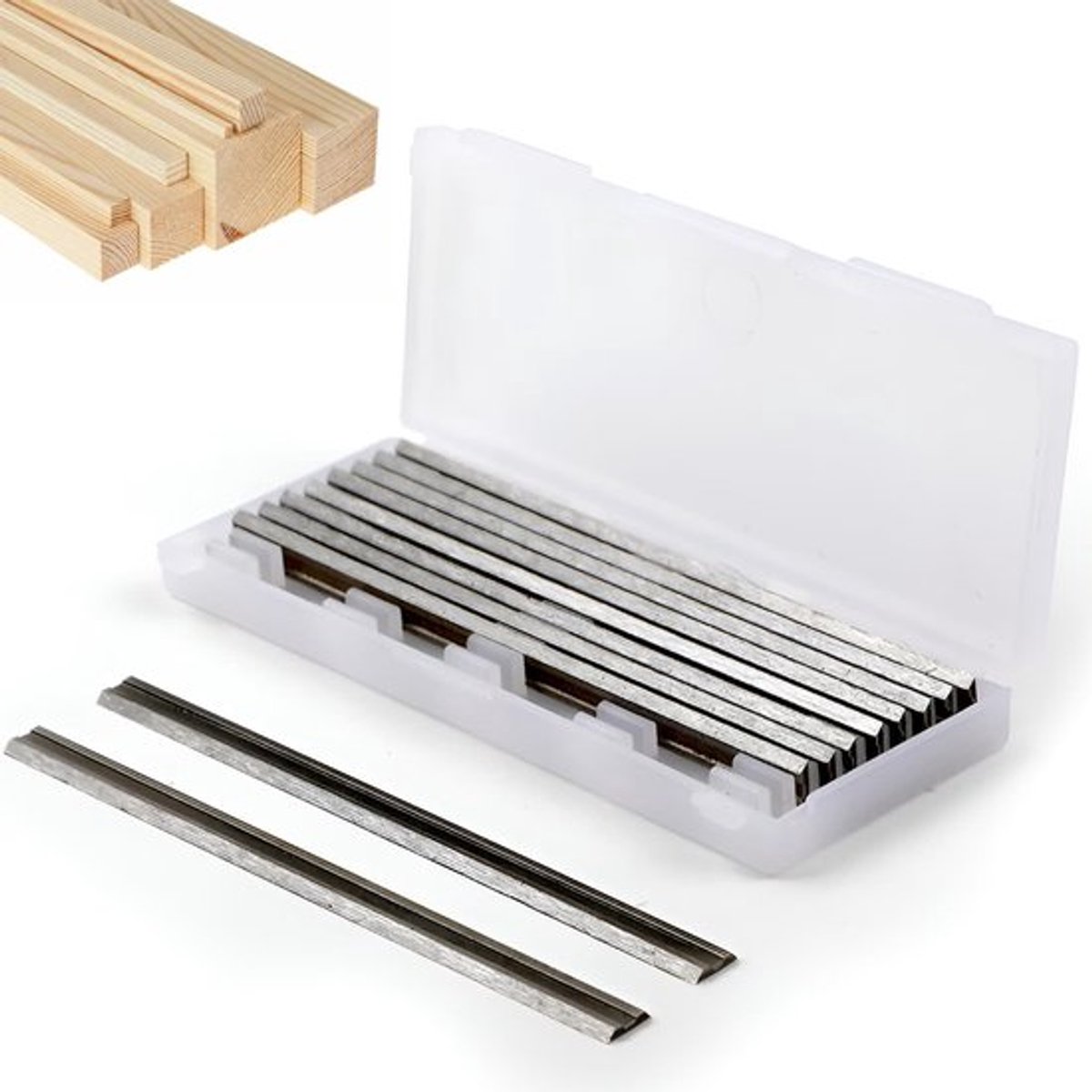 Pack of 10 - 82 mm Planer Knives - Hss Set - Electric Planer Hss Blade 82 x 5.5 x