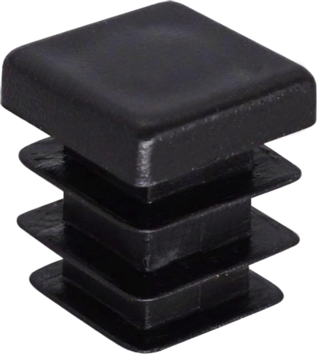 Plastic Doppen - Vierkante Inzetstukken - Afwerking Profielen - UV Bestendig - 12 x 12 mm - Zwart