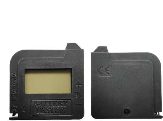 Batterijcontrole - Accutester - Batterijen Testen - Digitaal Display - Compact Formaat - Zwart