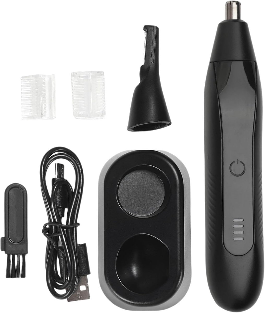 Neustrimmer voor Mannen - Neushaar Trimmer - Dagelijkse Verzorging - Veilig & Efficiënt - 14.5x2.8x2.8cm - Zwart