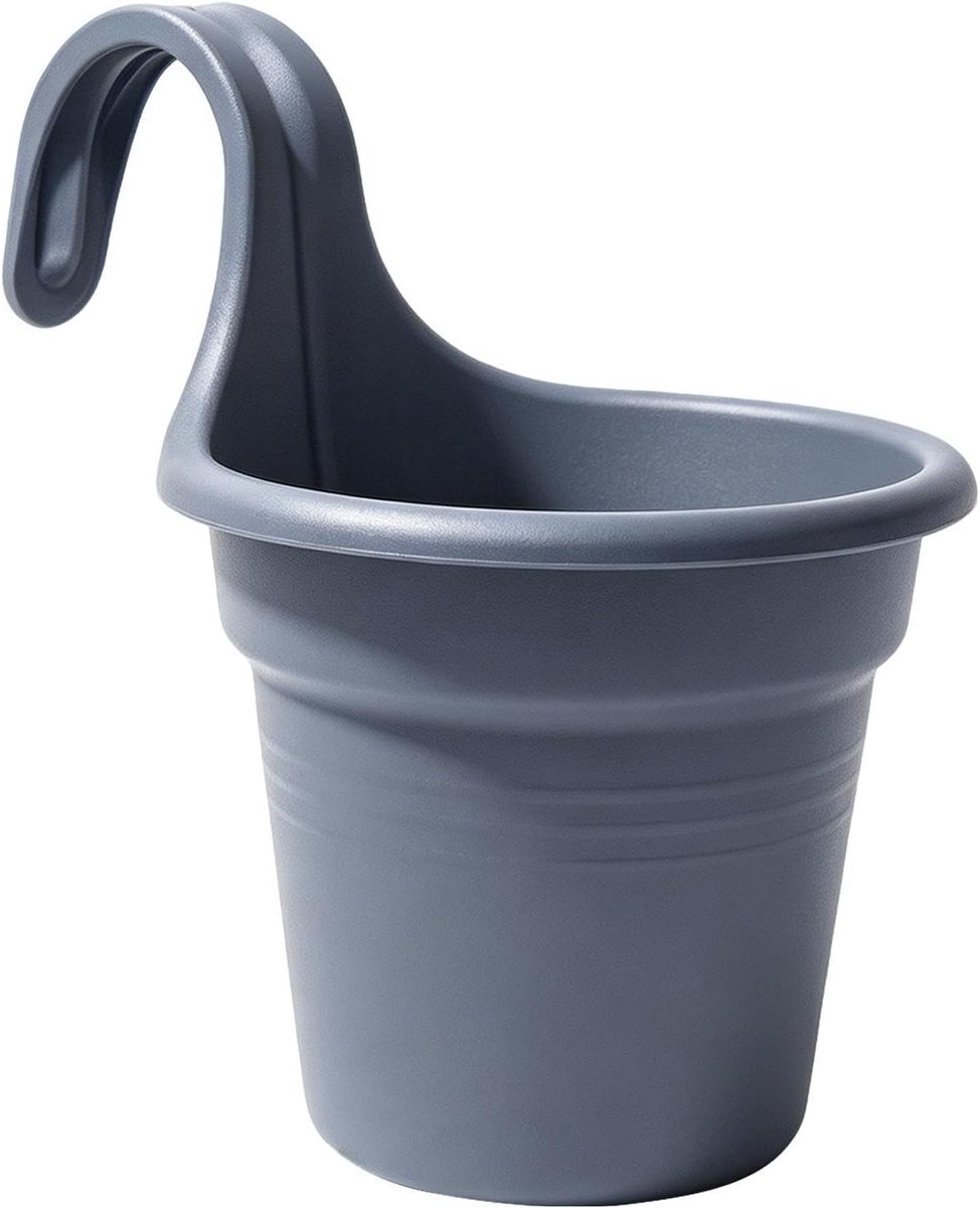 Reling Bloembakken - Plantenbakken Buiten - Planten Verfraaien - Slimme Drainage - 18.5 cm - Grijs