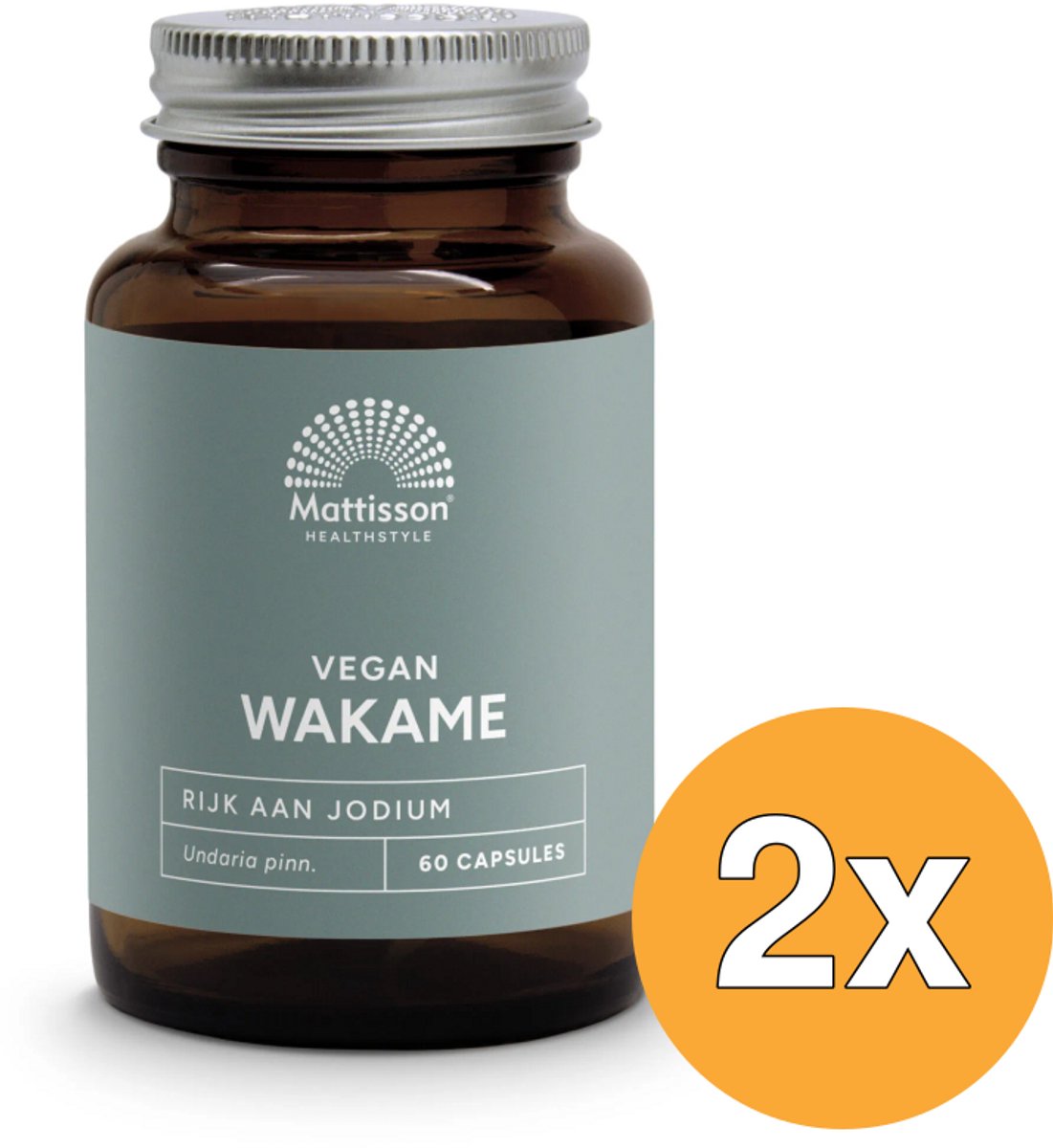 2x Mattisson Wakame 1000Mg - Bevat Van Nature Jodium (60 vega capsules)