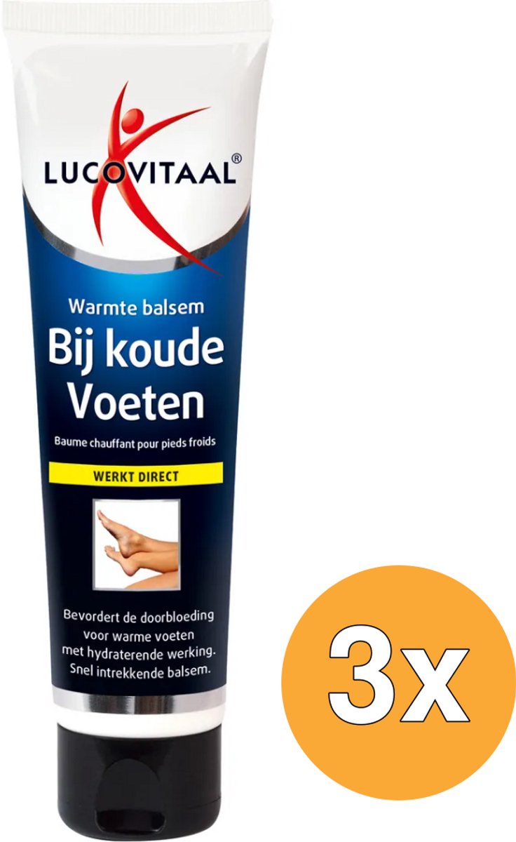 3x Lucovitaal Voeten Warmte Balsem (75 ml)