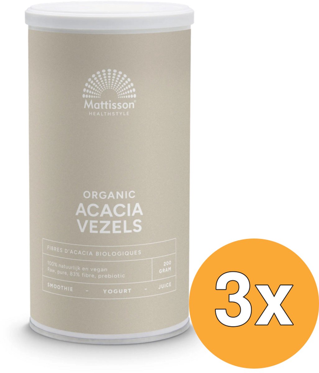 3x Mattisson Acacia Vezels Bio (200 gr)