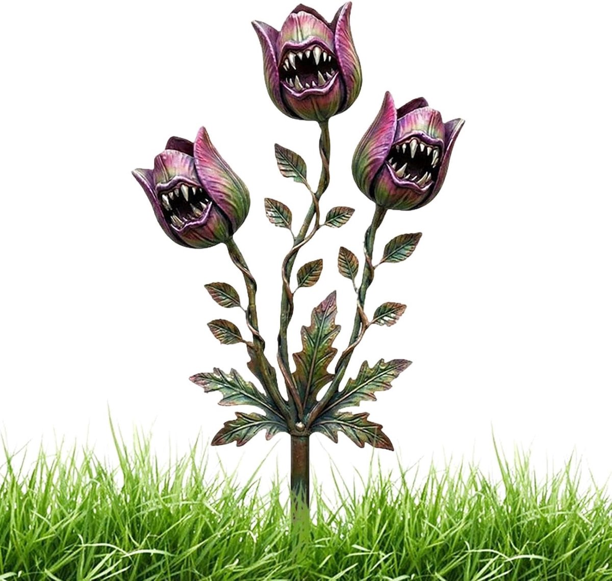 Decoratieve Plantenstokken - Metalen Tuin Decoratie - Tuin Opfleuren - Weerbestendige Afwerking - 21 cm Breed - Kleurrijk