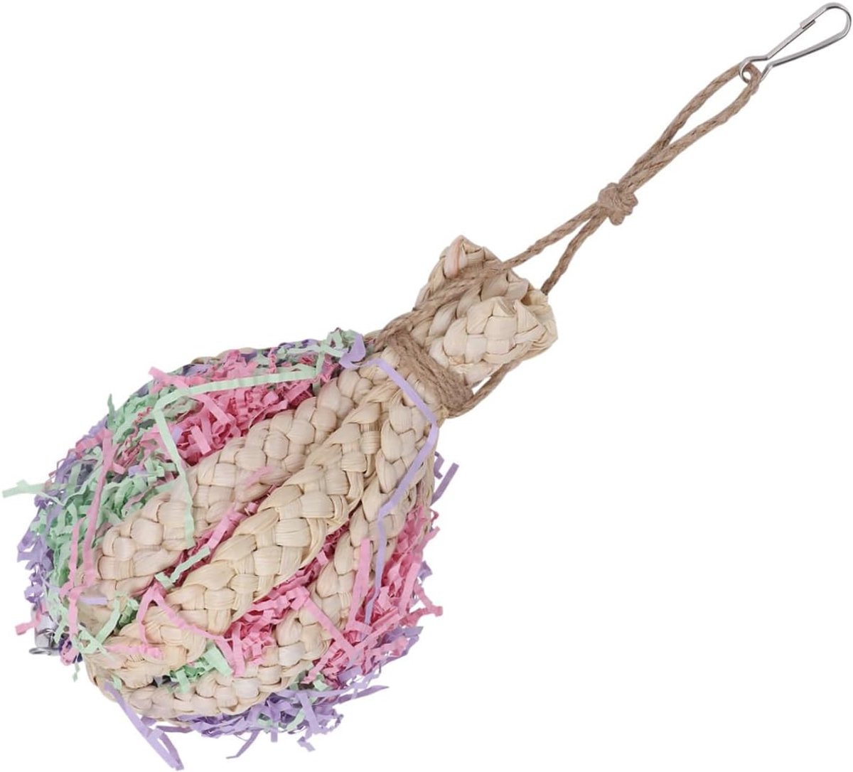 Vogel Speelgoed - Papegaai Kauwspeeltje - Vogels Vermaken - Hangende Hanger - 125 Grams - Zoals Getoond