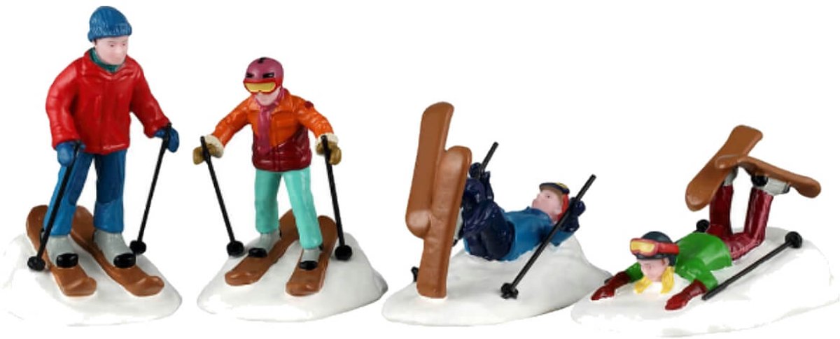 Lemax - Ski School Lessons - Set van 4