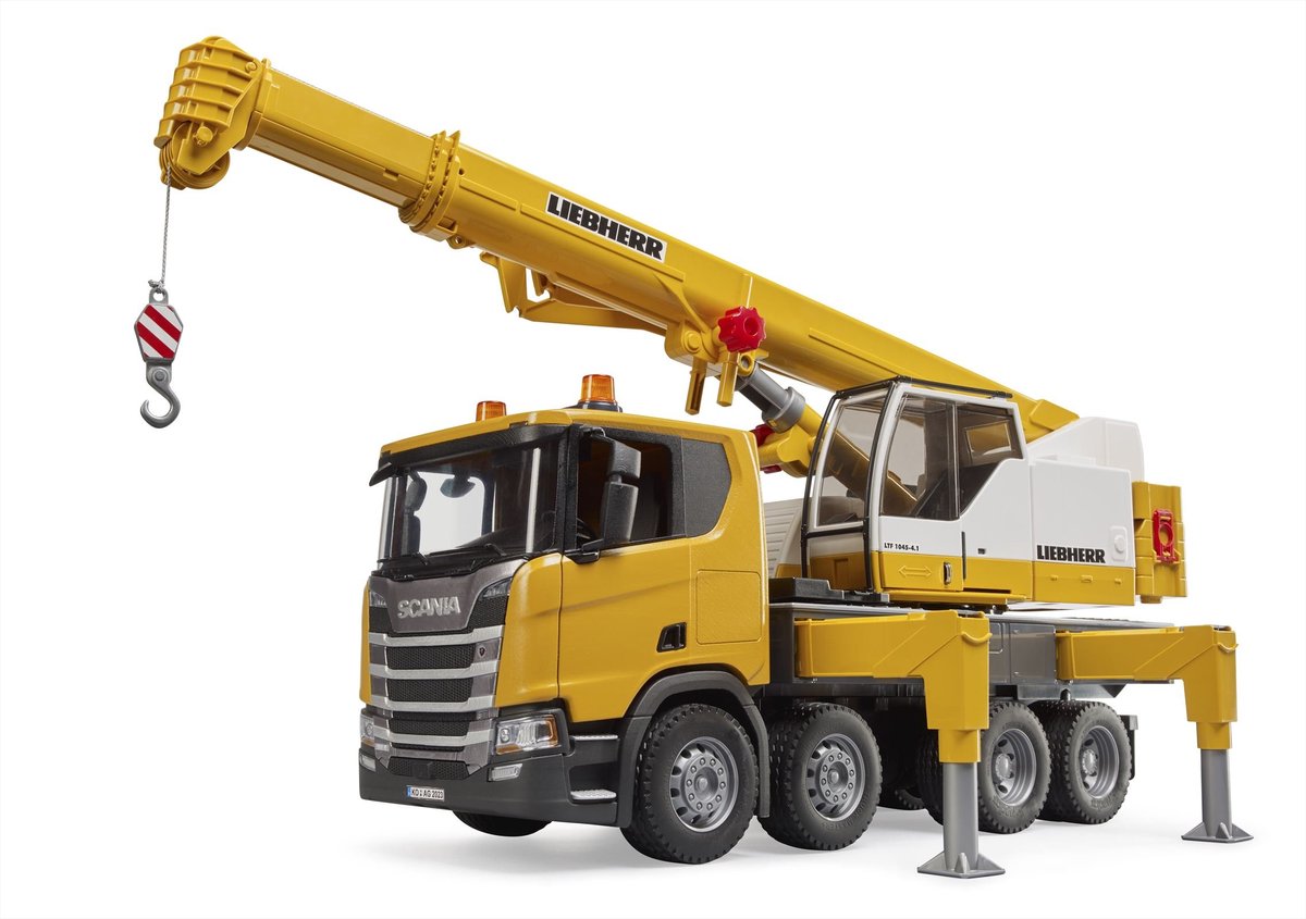 Bruder 3571 Vrachtwagen Scania 560R Liebherr kraan met truck — afbeelding 8