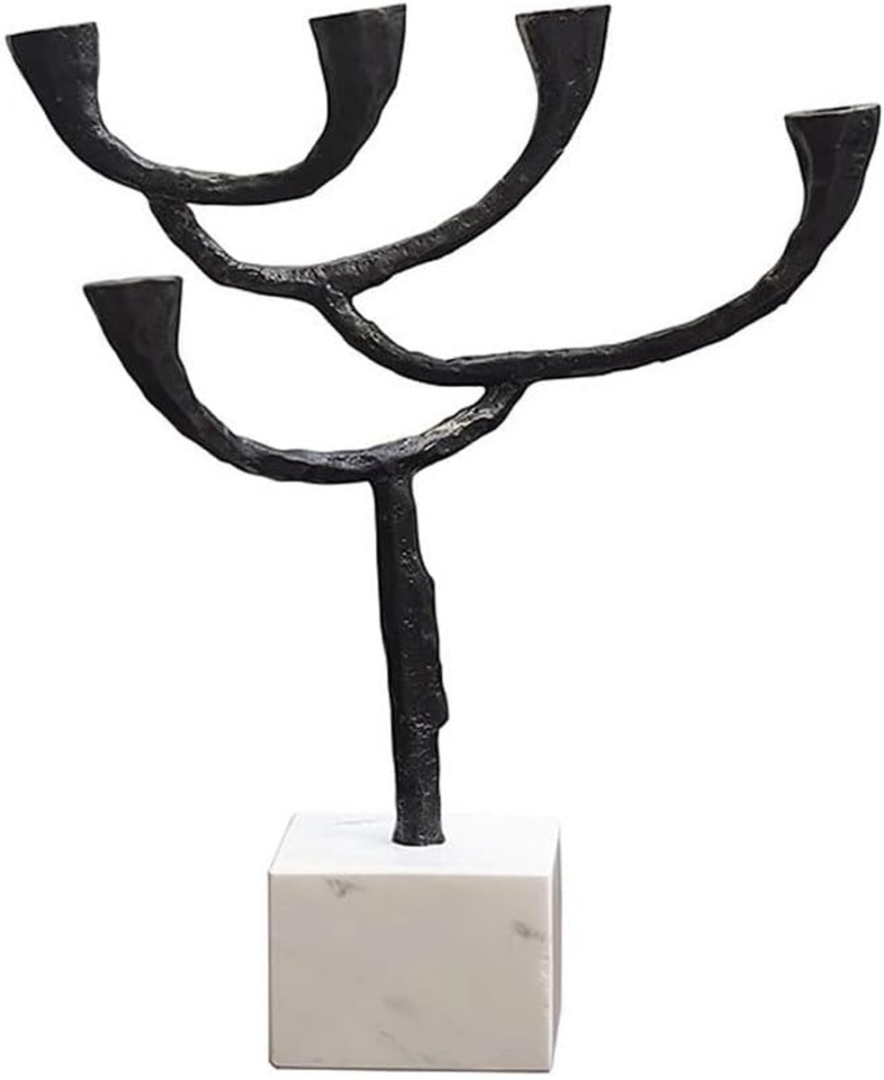 Kaarsenhouder - Kandelaar Decoratie - Romantische Sfeer - Marmeren Voet - Meerdere Koppen - A
