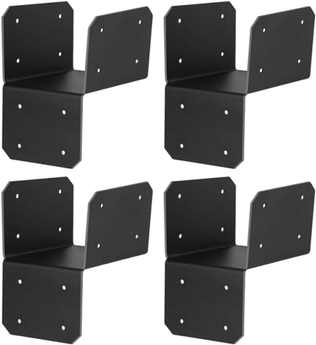Paalverbinders - Hoekhouder Balk - Stabiele Houtbouw - Zeer Belastbaar - 4 Stuks - Meerkleurig